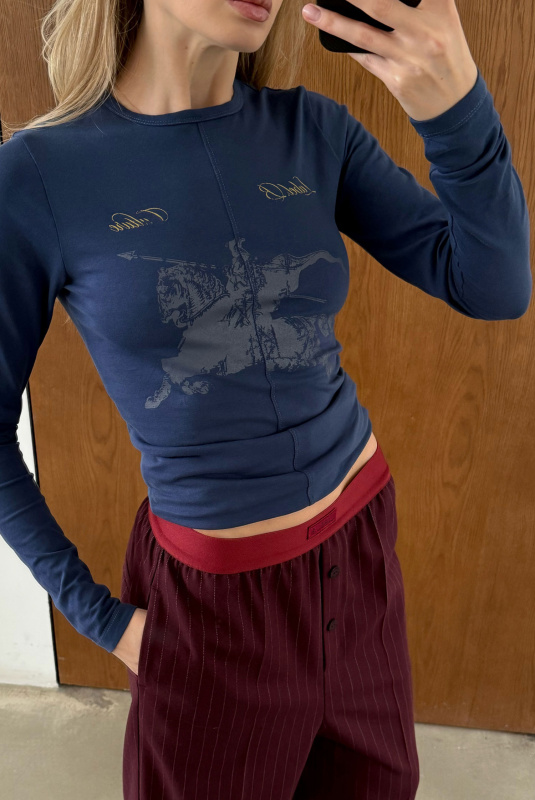 Лонгслив Slim-fit HRTG BLUE