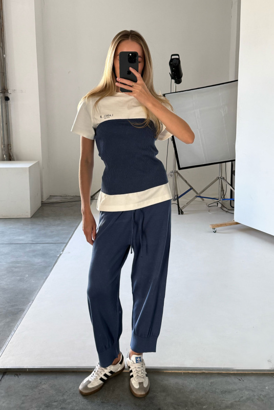 Топ-бандо вязаный BLUE