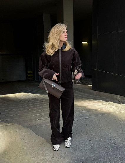 Бомбер из вельвета