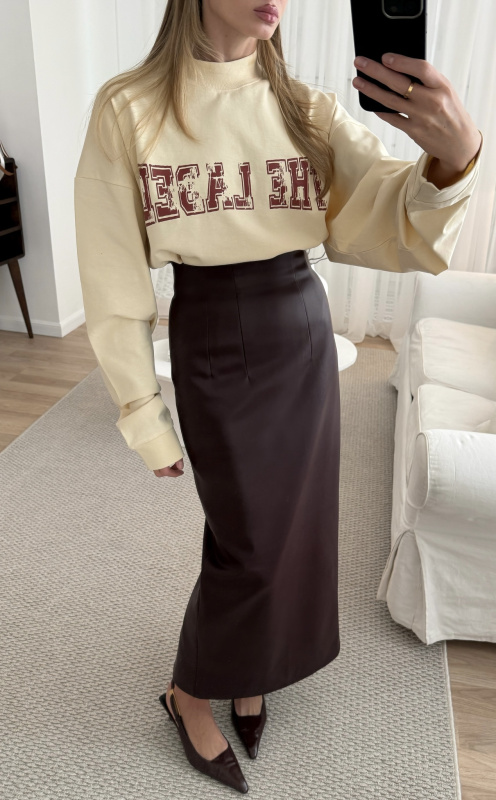 Лонгслив объемный ECRU