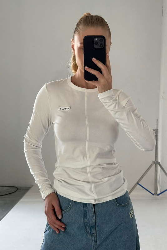Лонгслив slim-fit WHITE Лонгслив slim-fit WHITE