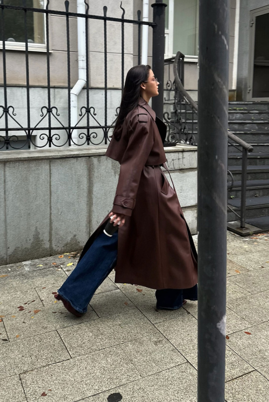 Тренч кожаный ULLA & LABEL .B