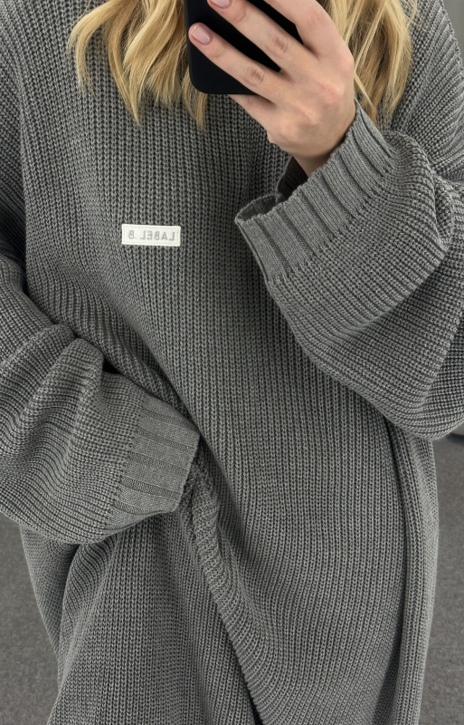 Платье объемное вязаное GREY
