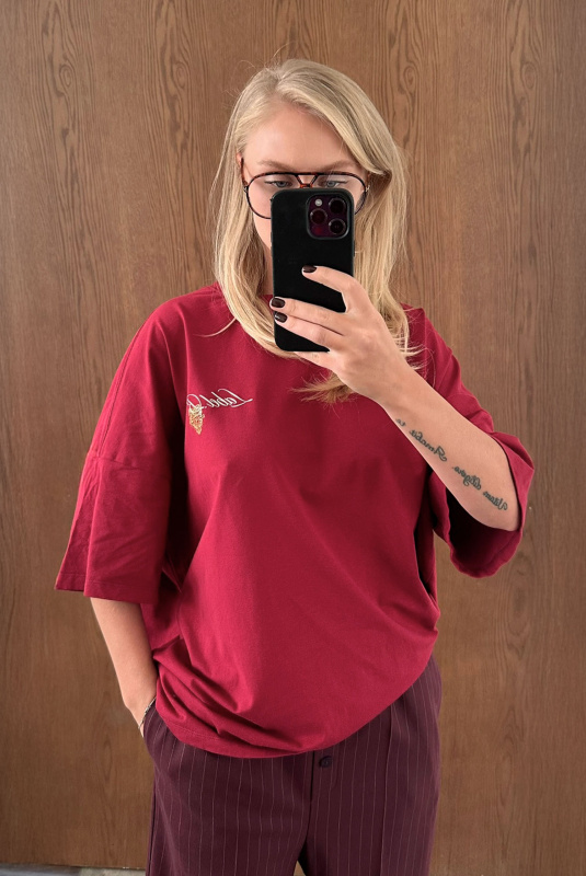 Футболка объемная HRTG BURGUNDY