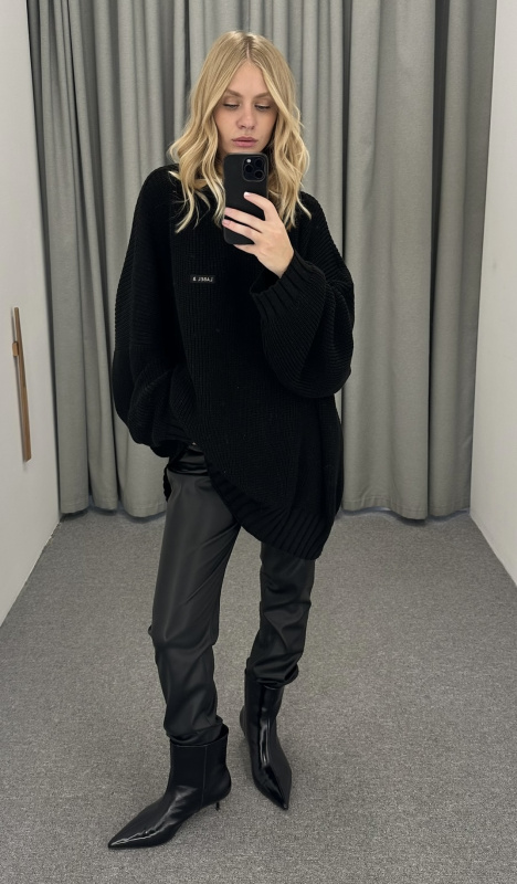 Джемпер объемный вязаный BLACK