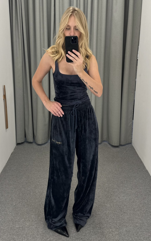 Майка из велюра BLUE