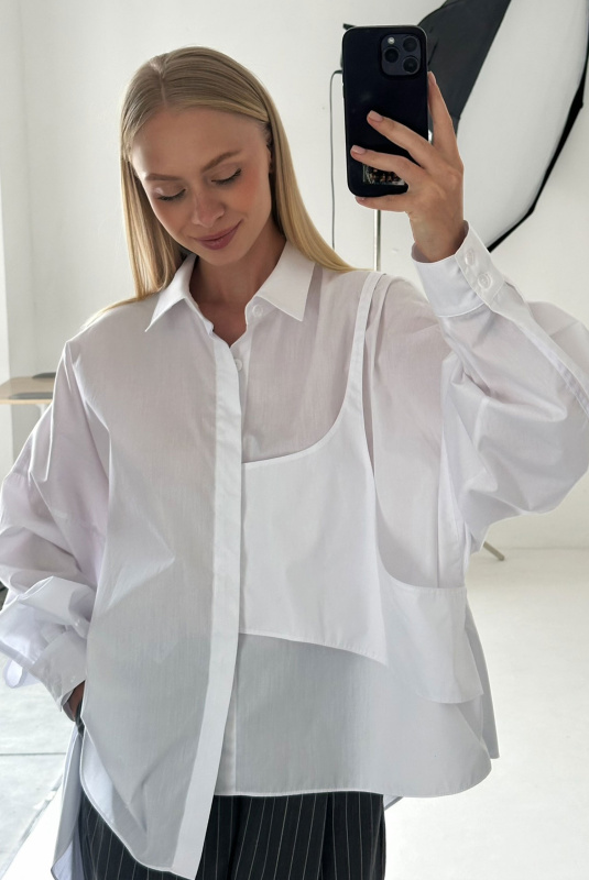 Рубашка "Abstraction" Белый ULLA & LABEL .B