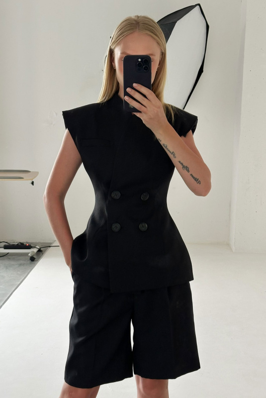 Шорты "Stephanie" Черный ULLA & LABEL .B Шорты "Stephanie" Черный ULLA & LABEL .B